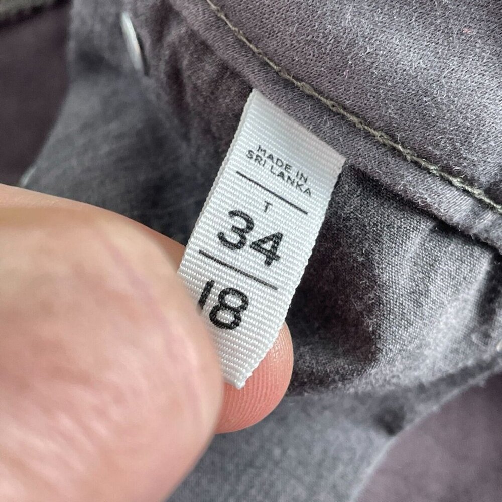 Loft Womens Grey Chino Pants Size 18 Tall 2991 - Picture 3 of 11